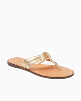 Lilly pulitzer hot sale gold sandals