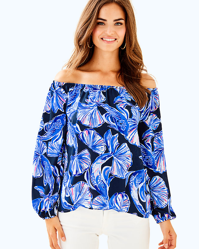 Lou Lou Off The Shoulder Top, , large - Lilly Pulitzer