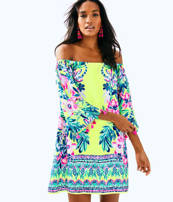lilly pulitzer off the shoulder dress