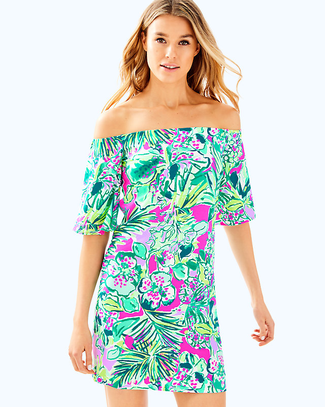 Fawcett Off the Shoulder Dress, , large - Lilly Pulitzer