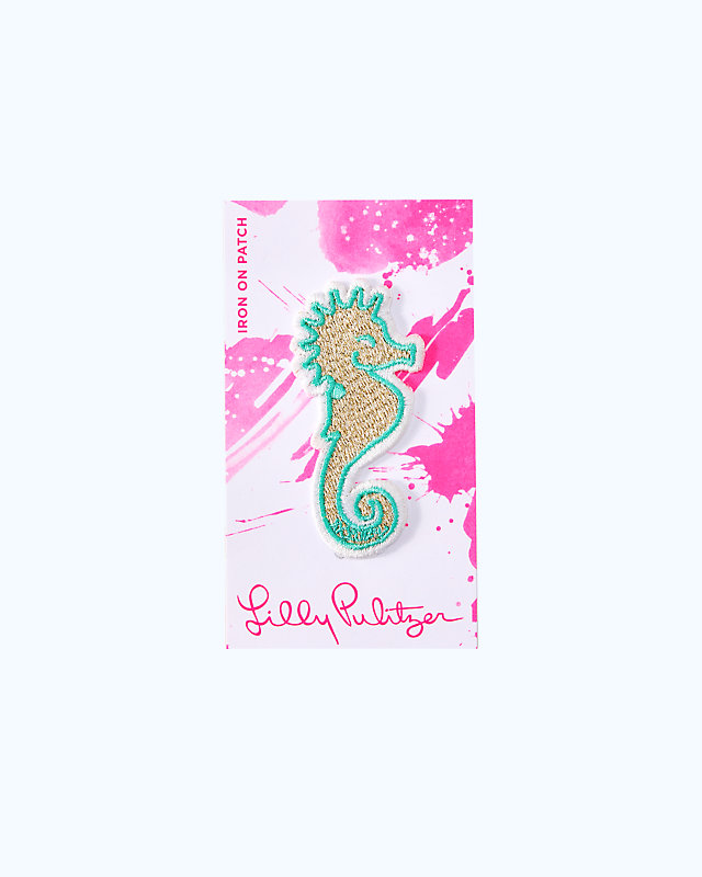 Iron On Seahorse Patch, , large - Lilly Pulitzer