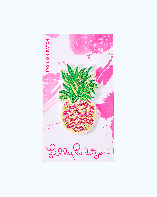 Iron On Pineapple Patch, , large - Lilly Pulitzer