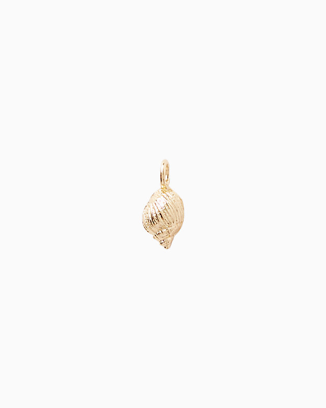 Small Custom Charm, Gold Metallic Small Shell Charm, large - Lilly Pulitzer