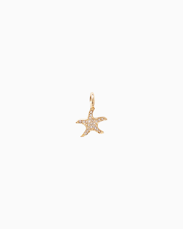 Small Custom Charm, Gold Metallic Small Starfish Charm, large - Lilly Pulitzer