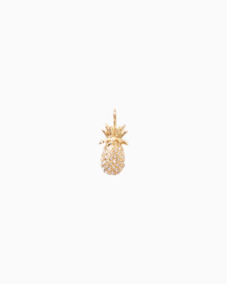 Large Custom Charm, Gold Metallic Large Pineapple Charm, large  - Lilly Pulitzer