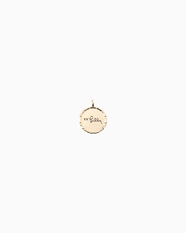 Location Charm, Gold Metallic Key West Charm, large image null - Lilly Pulitzer