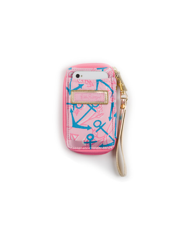 Carded ID Wristlet- Delta Gamma, , large - Lilly Pulitzer