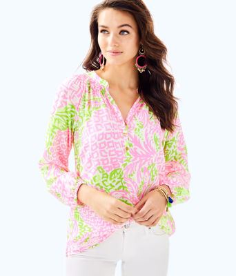 Elsa Silk Top, , large  - Lilly Pulitzer
