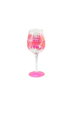Handpainted Wine Glass, , large  - Lilly Pulitzer