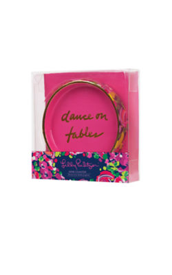 Wine Coaster, Bright Navy Wild Confetti, large  - Lilly Pulitzer