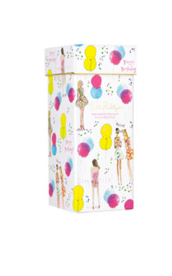 Handpainted Wine Glass - Happy Birthday, Multi Happy Birthday Glass, large image 5 - Lilly Pulitzer