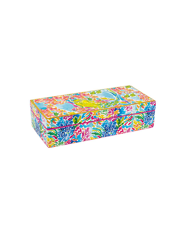 Medium Lacquer Box, Multi Mermaid 5x5, large - Lilly Pulitzer
