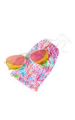 Lexy Sunglasses, Tropical Pink Shellabrate, large  - Lilly Pulitzer
