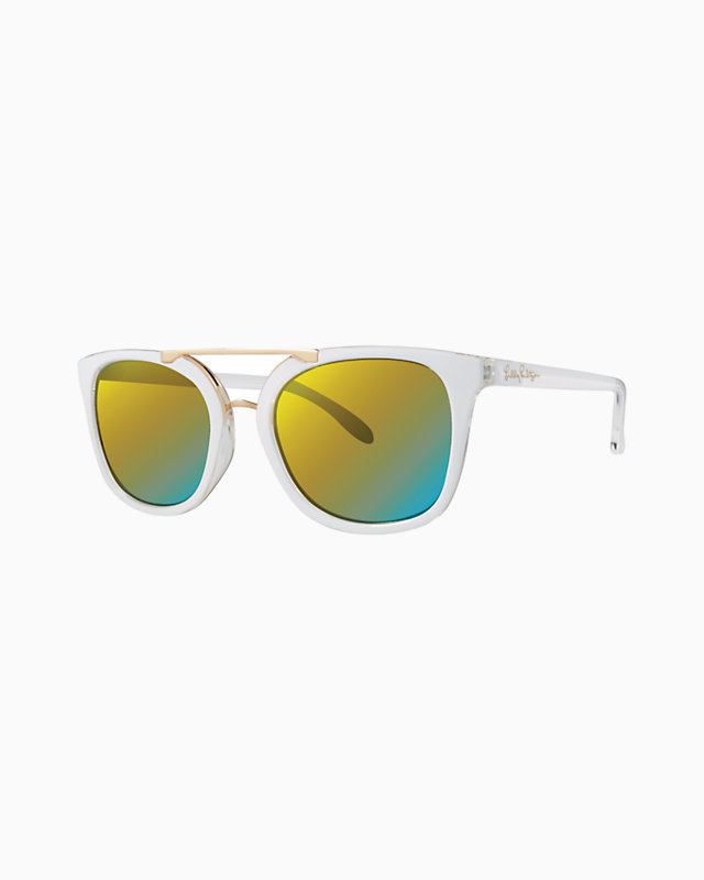 Emilia Sunglasses, Resort White, large - Lilly Pulitzer