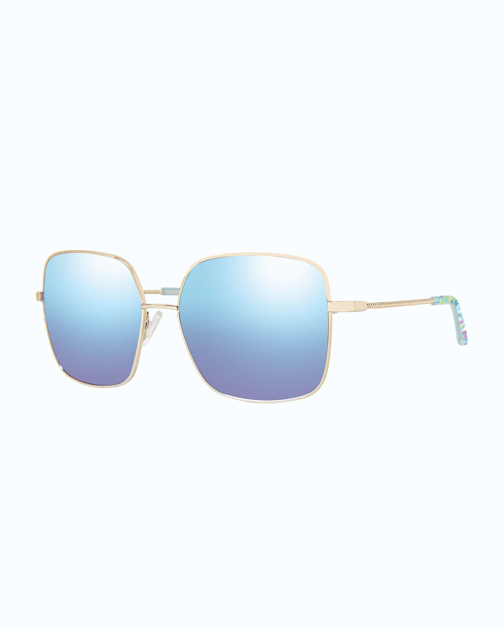 Lilly Pulitzer Aubree Sunglasses In Gold Metallic Fished My Wish