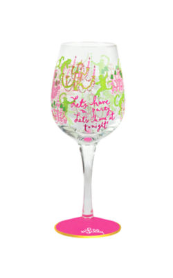 Hand Painted Wine Glass | Lilly Pulitzer