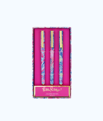 Colored Pen Set, Multi, large  - Lilly Pulitzer