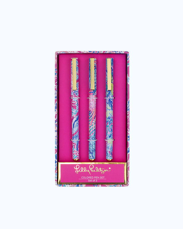 Colored Pen Set, Multi, large - Lilly Pulitzer