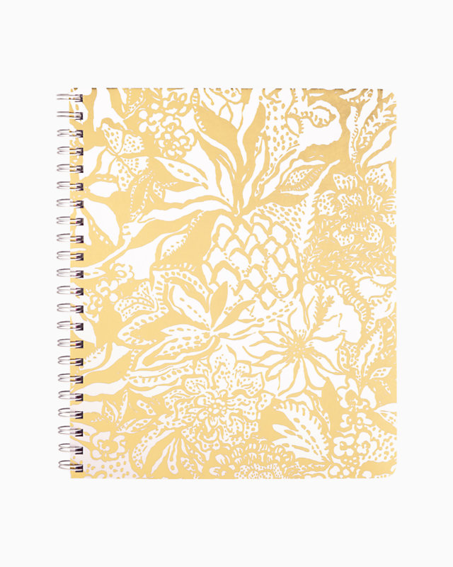 Large Notebook, Gold Metallic Safari Sangria, large - Lilly Pulitzer