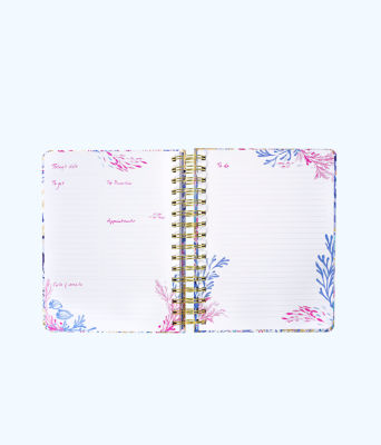 To Do Planner, Crew Blue Tint Kaleidoscope Coral, large image 2 - Lilly Pulitzer