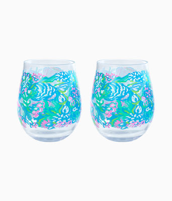 Acrylic Wine Glass Set Lilly Pulitzer 9708