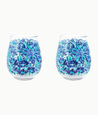 Acrylic Wine Glass Set Lilly Pulitzer 0334