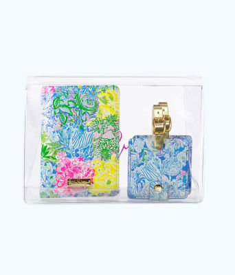 lilly pulitzer passport holder and luggage tag