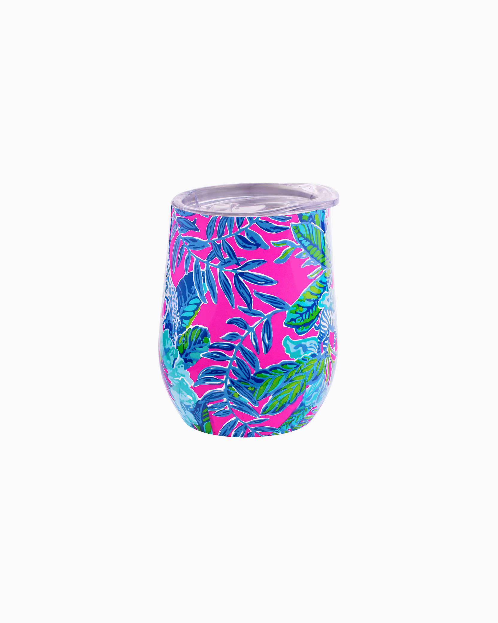 Lilly Pulitzer Stainless Steel Stemless Wine Tumbler In Pink Isle Lil Earned Stripes