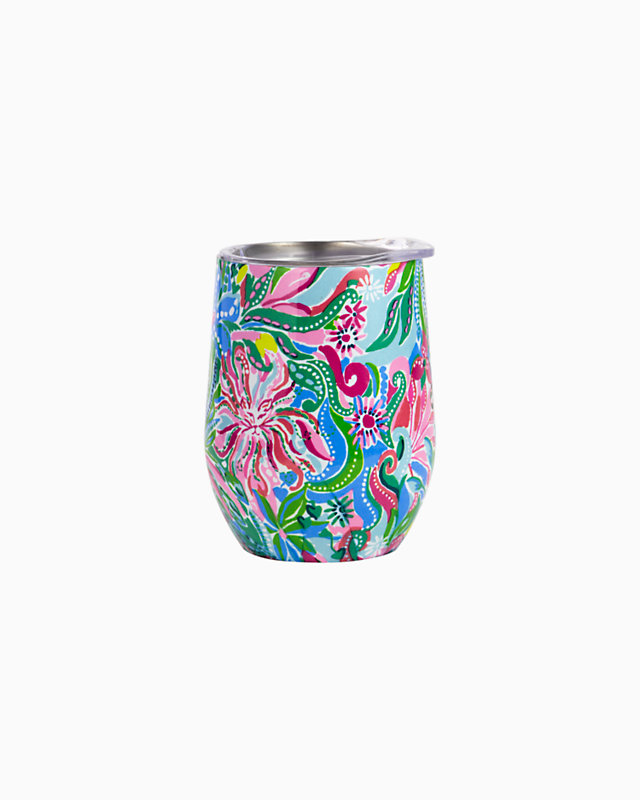 Lilly Pulitzer Bringing Mermaid Back Stemless Insulated Wine Tumbler Brand New 