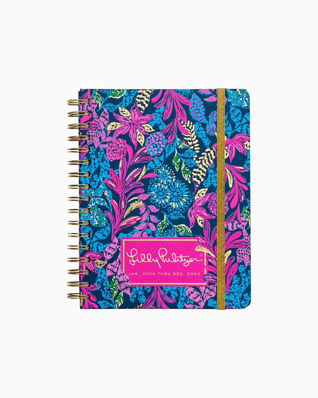 2024 Large Monthly Planner - 12 Month, Aegean Navy Calypso Coast, large - Lilly Pulitzer