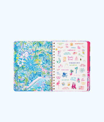 2020-2021 Large Monthly Planner - 17 Month, Blue Peri Viva La Lilly, large image 2 - Lilly Pulitzer