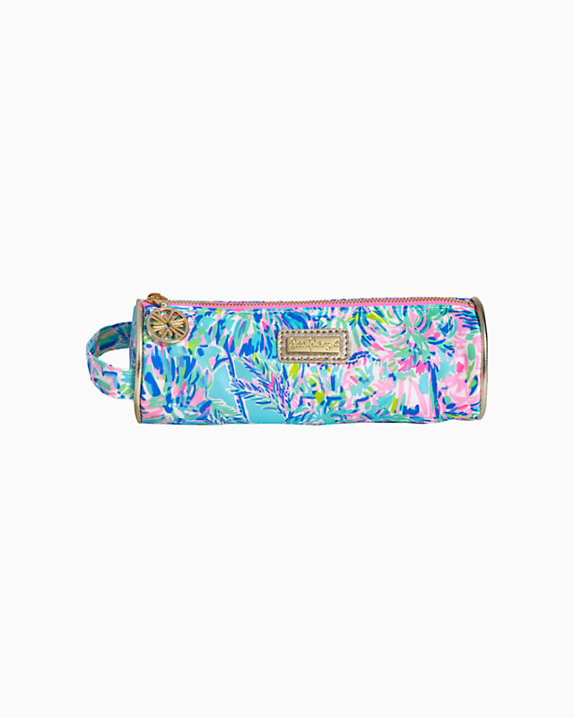 Pencil Pouch, Blue Ibiza Cabana Cocktail, large - Lilly Pulitzer