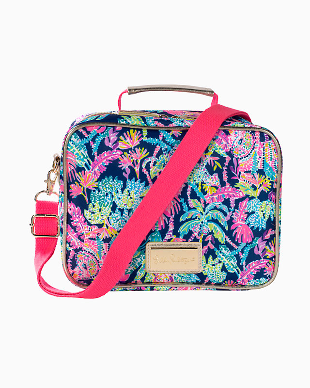 Insulated Lunch Bag, Oyster Bay Navy Seen And Herd, large - Lilly Pulitzer