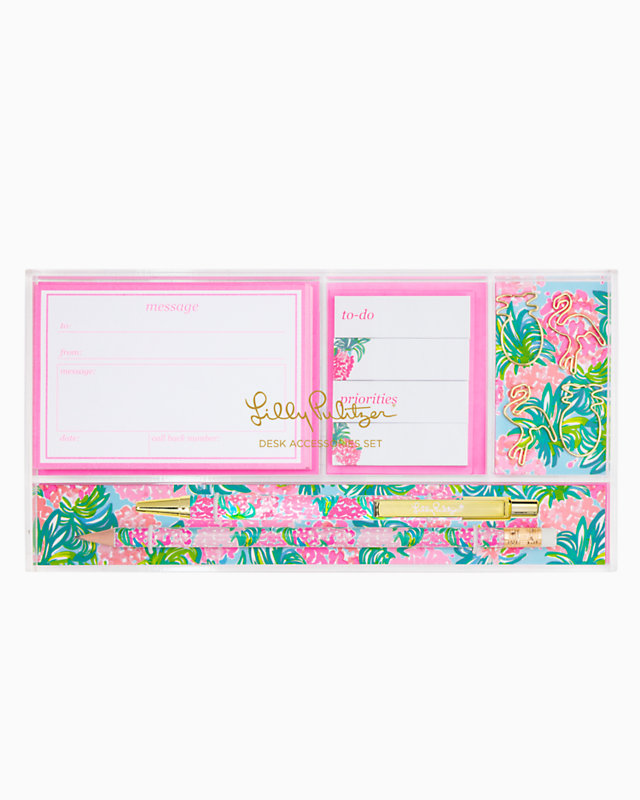 Desk Accessories Set, , large - Lilly Pulitzer