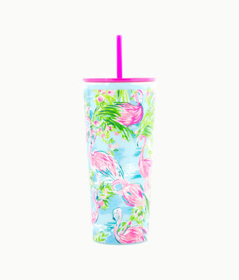 Tumbler With Straw, , large - Lilly Pulitzer