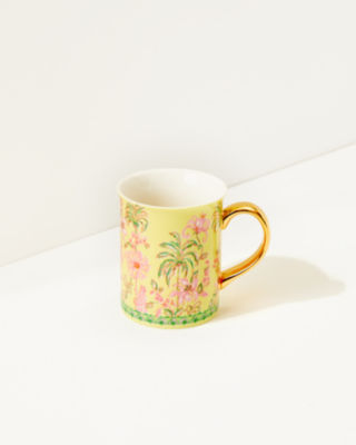 Shop Lilly Pulitzer Ceramic Mug In Finch Yellow Tropical Oasis Engineered