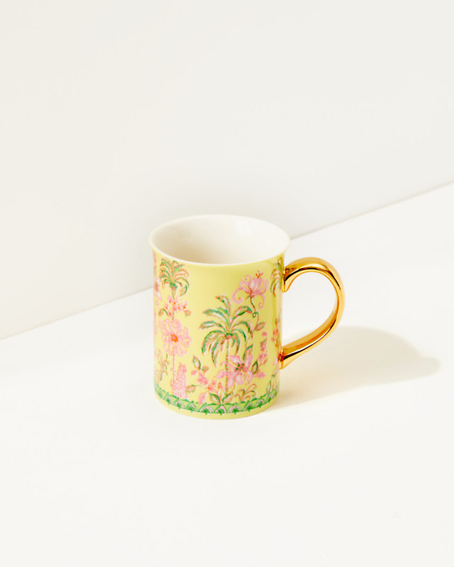 Ceramic Mug, Finch Yellow Tropical Oasis Engineered, large - Lilly Pulitzer