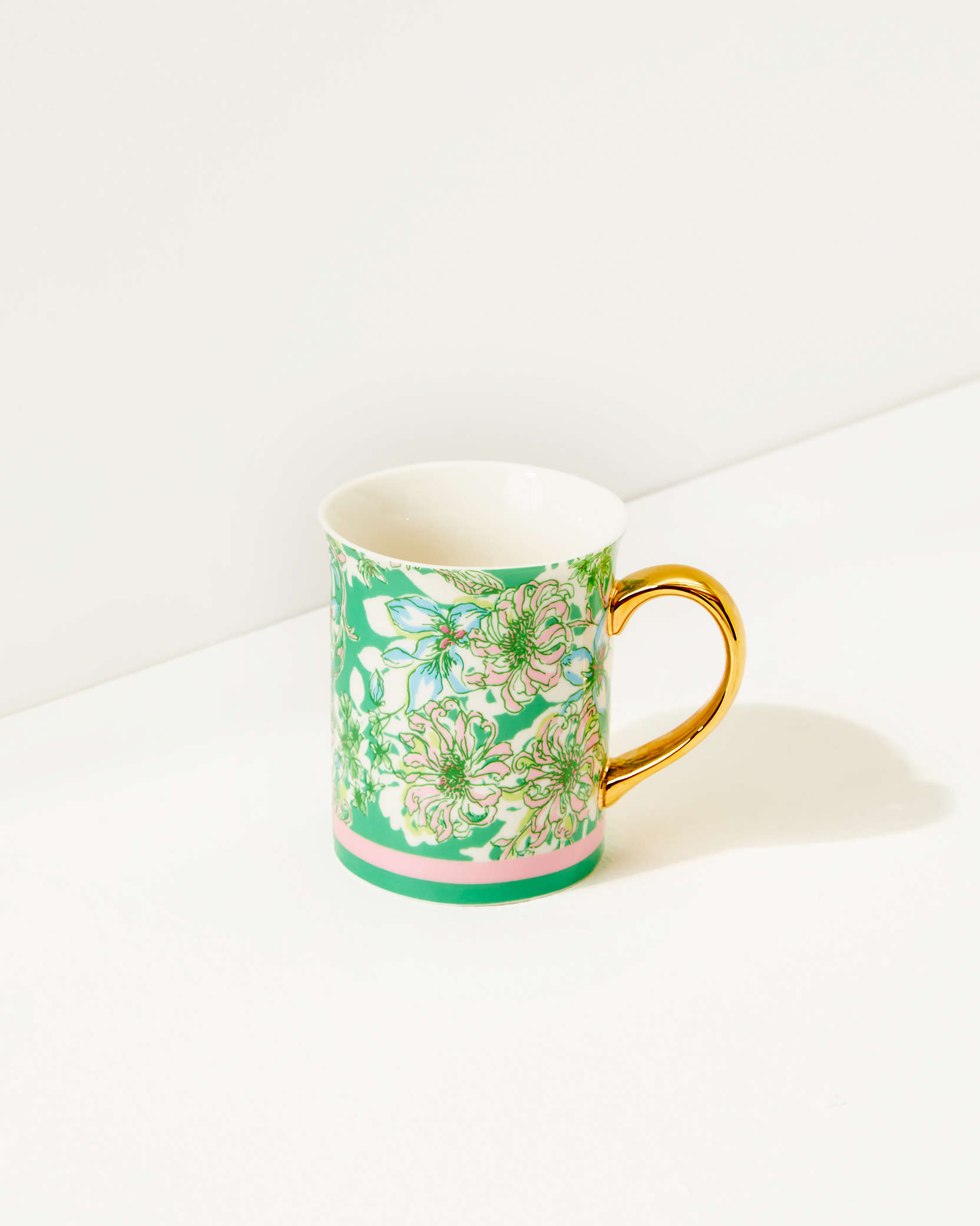 Shop Lilly Pulitzer Ceramic Mug In Spearmint Blossom Views
