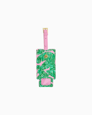 Shop Lilly Pulitzer Luggage Tag In Conch Shell Pink Lets Go Bananas