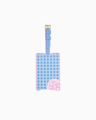 Lilly Pulitzer Luggage Tag In Frenchie Blue X Resort White Caning