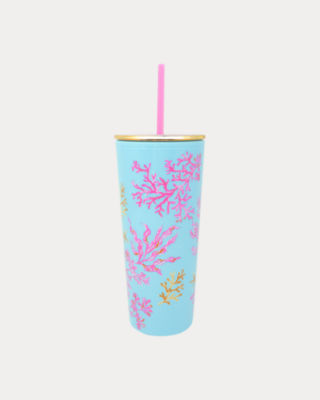 LILLY PULITZER TUMBLER WITH STRAW 
