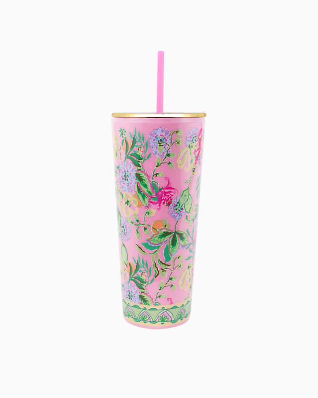 Tumbler with Straw, Multi Via Amore Spritzer, large - Lilly Pulitzer
