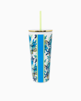 Tumbler with Straw, Resort White The Hottest Spot Engineered Accessories, large - Lilly Pulitzer