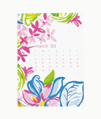 2020 Easel Desk Calendar In Coastal Blue Lion Around Lilly Pulitzer
