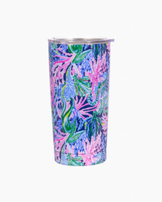 Lilly Pulitzer Stainless Steel Insulated Tumbler In High Tide Navy Bringing Mermaid Back
