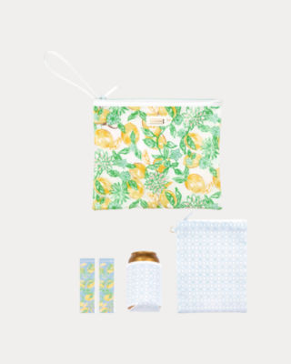 Beach Day Pouch, Bluette Make Lemonade, large