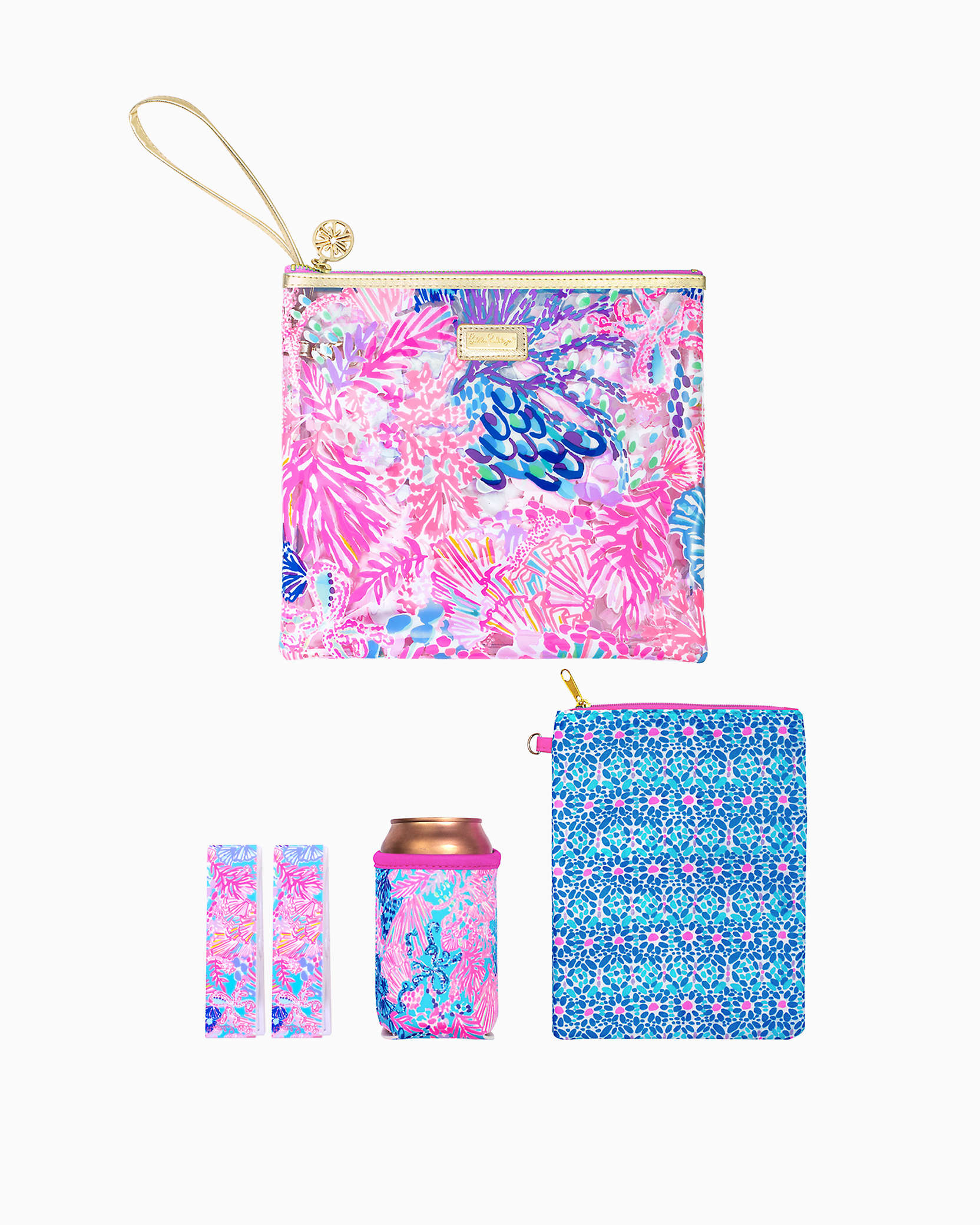 Lilly Pulitzer Beach Day Pouch In Multi Splendor In The Sand