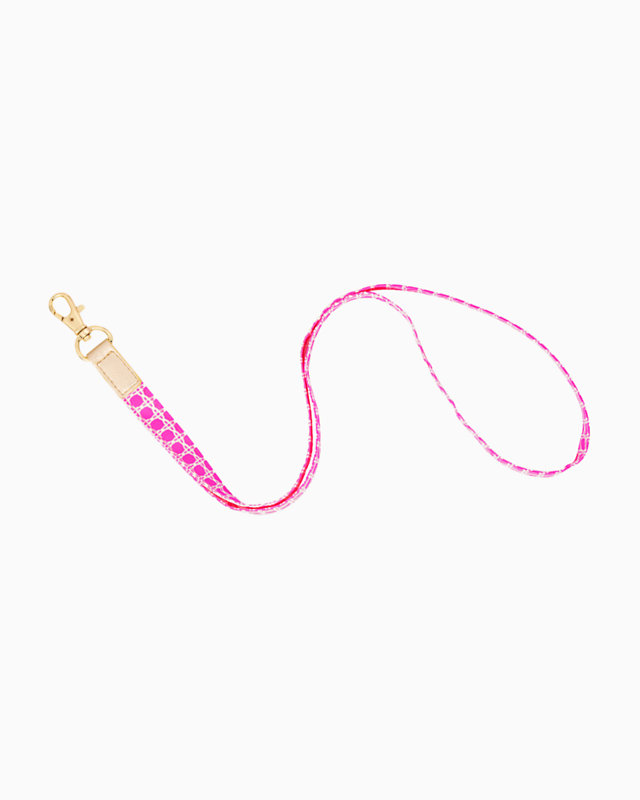 Lanyard, Havana Pink Caning, large - Lilly Pulitzer