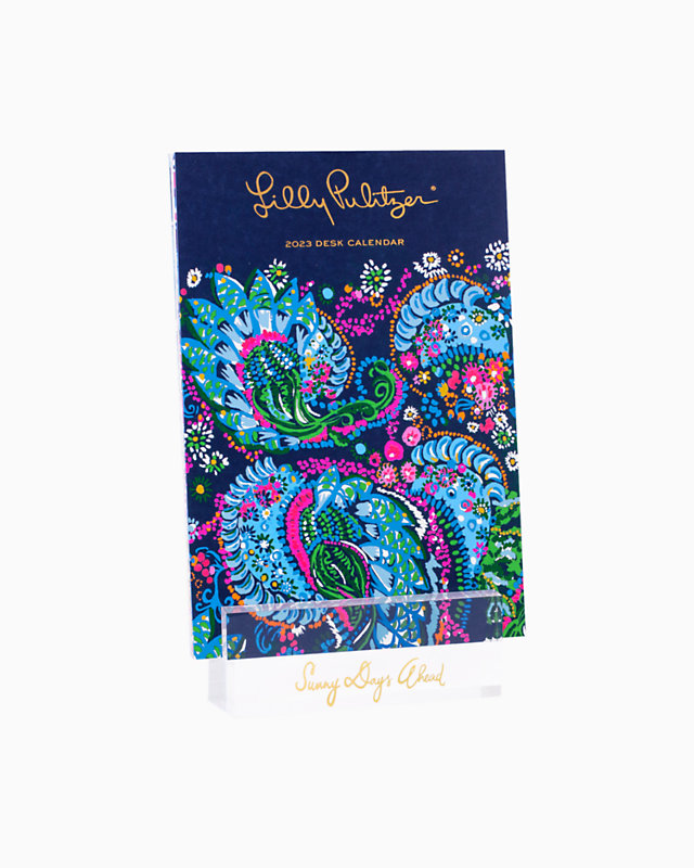 12-Month Office Calendar Dated January 2022 December 2022 Assorted Lilly Pulitzer 2022 Desk Calendar and Stand 