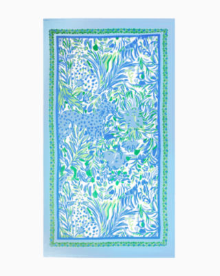 Shop Lilly Pulitzer Beach Towel In Hydra Blue Dandy Lions